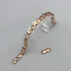 Accessoires de montre pour femmes, <span class=keywords><strong>bracelet</strong></span> de montre et <span class=keywords><strong>bracelet</strong></span> double usage en forme de cœur, 8 mm/10 mm, acier inoxydable <span class=keywords><strong>massif</strong></span>, chaîne décorative tendance - Product Image 4