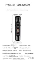 Mini lampe torche à haute luminosité, lampe de camping multifonctionnelle avec clip magnétique, lampe de travail en alliage d'aluminium