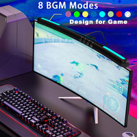 Lampu Monitor PC RGB Pencahayaan Latar Belakang Pelindung Mata Peredupan Cahaya untuk Membaca/Bermain Game/Bekerja Lampu Malam dengan Pengatur Waktu
