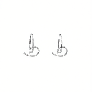 Boucles d'oreilles pendantes géométriques en or blanc, alliage de zinc, bijoux tendance unisexes - Product Image 1