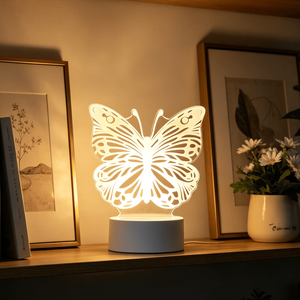 Butterfly LED Bedroom Night <b>Light</b> Acrylic 3D <b>Light</b> Switch Living Room Bedroom Table Decoration Table Lamp Sleep Night <b>Light</b> - Product Image 2