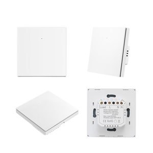 Interruptor de pared táctil inteligente de 1 canal para UE/Reino Unido con control por voz, línea neutra, material ABS, IP27, 220V/110V, puertos USB A/C - Product Image 2