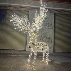 Luz led de <span class=keywords><strong>Reno</strong></span> de Navidad para exteriores, iluminación grande de 6 pies, figuras de renos para Navidad, accesorios para exteriores - Product Image 5