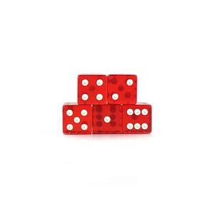 Los Más Vendidos, Dados Cuadrados Grandes de Acrílico Rojo Transparente de 19 mm con Puntos Blancos para Juegos de Mesa - Product Image 4