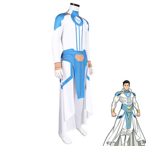Disfraz de Cosplay Invincible Vitrum Empire Warrior, Uniforme Azul, Blanco y Dorado, Traje de Héroe de Alto Rango, Talla Adulto, Juego de Rol de Anime - Product Image 5