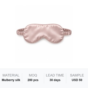 Masque de sommeil en soie de mûrier pour dormir et voyager, logo personnalisé, cadeau promotionnel d'entreprise en gros - Product Image 6
