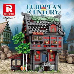 Reobrix 66017 <span class=keywords><strong>MOC</strong></span> - Modèle modulaire de taverne médiévale européenne - Jouets créatifs rétro - Blocs de construction - Cadeau de festival - Product Image 2