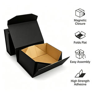 Custom Rigid Coated Paper <b>Box</b> Varnishing Handmade Gift Packaging for Cosmetic Jewelry Electronics - Product Image 3