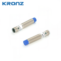 Capteur de proximité inductif KRONZ M12 non encastré, détection 8 mm, PNP NO, 10-30 V CC, IP67, interrupteur cylindrique fileté avec connecteur M12