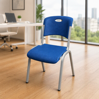 Chaise d'école empilable en plastique antidérapante, chaise de visiteur de bureau à réduction de bruit