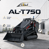Mini-chargeuse sur chenilles T750, chargeuse compacte sur chenilles de 400 kg, diesel électrique, EPA Euro5, pour travaux agricoles et de construction