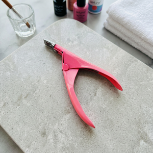 ASAP Customizable Baby <b>Pink</b> Artificial Nail Cutter Manicure Pedicure Clipper Stainless Steel Professional Wide Jaw Opening - Product Image 2