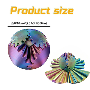 3D Printed Gear Ball Spin Ball Gear Stress Relief Model <b>Toys</b> Plastic Kids Gift 3D Printed Gear Mini Spinning Ball <b>Toy</b> - Product Image 2
