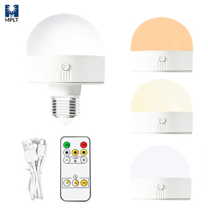 Ampoule Intelligente Rechargeable 5W 4 en 1, Télécommandée, <span class=keywords><strong>LED</strong></span>, Crochets Magnétiques 3M, E26 E27, Lumière de Décoration pour Luminaires - Product Image 1