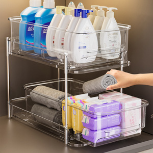 Under Sink Storage Rack 3 Tier Pull Out Removable Cabinet Organizer For Bathroom Personal Care Products - Product Image 3
