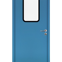 Porte hygiénique en acier pour salle blanche, usage médical, pour hôpitaux, laboratoires et salles blanches pharmaceutiques