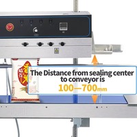 Machine de scellage de sacs électrique continue multifonctionnelle avec moteur, engrenage, PLC et imprimante à encre solide pour sachets alimentaires, de boissons et de vêtements