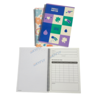 Carnet à spirale premium A5, 200 pages lignées, pour l'école, le bureau, fournitures de papeterie en gros, journal, écriture, notes
