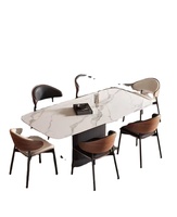 Chaises de luxe pour salle à manger, chaises en métal pour salle à manger, table à manger avec chaises classiques