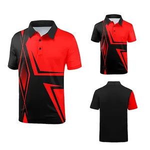 남성 폴로 셔츠 성능 반소매 골프시 빠른 건조 및 100% 폴리에스터 남성 스포츠에 대한 자신의 브랜드를 특징