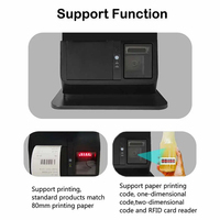 Todo en uno 15,6 21,5 pulgadas pantalla táctil capacitiva Android quiosco escritorio autoservicio quiosco impresora Pos máquina para restaurante