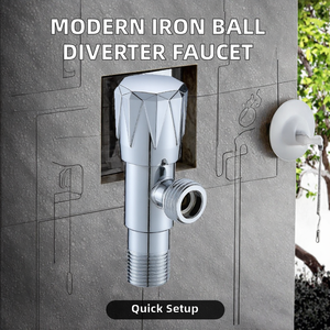 Modern Stainless Steel & Iron Ball <b>Diverter</b> Faucet with Easy Installation ISO Certified 1 Year Warranty for Bathroom Use - Product Image 2