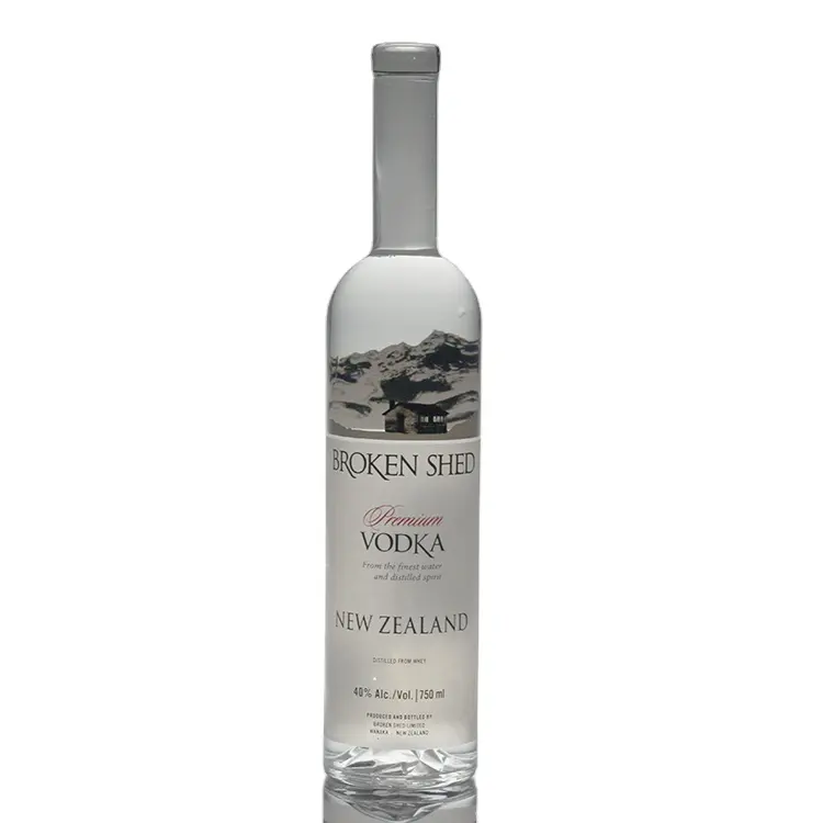 Bán Buôn 350Ml 500Ml Vodka Glass 750Ml Rum Whiskey Chai Trang Trí Với Nắp Thủy Tinh
