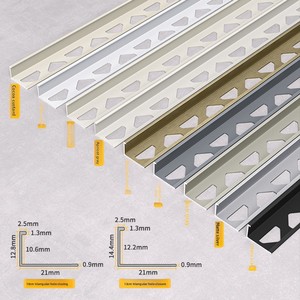 Perfiles de Aluminio Extruido Directo de Fábrica Sunsbuild Ruicheng, Moldura en Forma de L para Bordes de Azulejos, Moldura Recta de Aluminio Metálico - Product Image 6