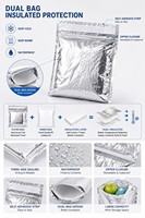 Bolsa Térmica de Doble Capa de Aluminio Personalizada para Envíos, Bolsa Aislante para Embalaje de Cadena de Frío