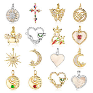 Thiết Kế Brass Charms Đối Với Tự Làm Vòng Đeo Tay Trang Sức Làm Brass Vàng Bạc Charms Đối Với Vòng Cổ Vòng Đeo Tay Tự Làm - Product Image 5