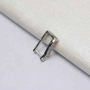 Broche de Plata S925 para Colgante, Nuevo Accesorio de Joyería DIY con Diseño Simple para Jade y Perla, Broche con Cabeza de Perla en Empaque de Bolsa - Product Image 3