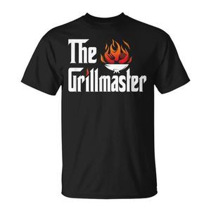 T-shirt The Grillmaster nera, abbigliamento casual da uomo per gli appassionati di grigliate - Product Image 1