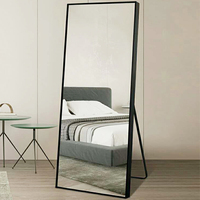 Miroir sur pied pleine longueur incassable de luxe pour salon, maquillage et dressing, décoration murale moderne pour la maison