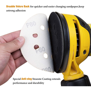 OEM/ODM 5 بوصة قرص الصنفرة 8 ثقب هوك وحلقة الصنفرة الصفراء لسنفرة المداري العشوائي لتلميع السيارات والخشب - Product Image 5