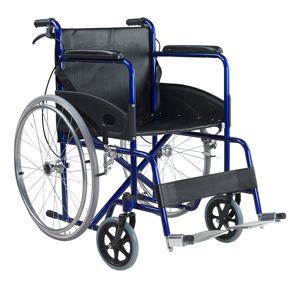 Carrozzina Medicale Economica in Alluminio con Maniglie, Attrezzatura per Terapia e Forniture Sanitarie - Product Image 1