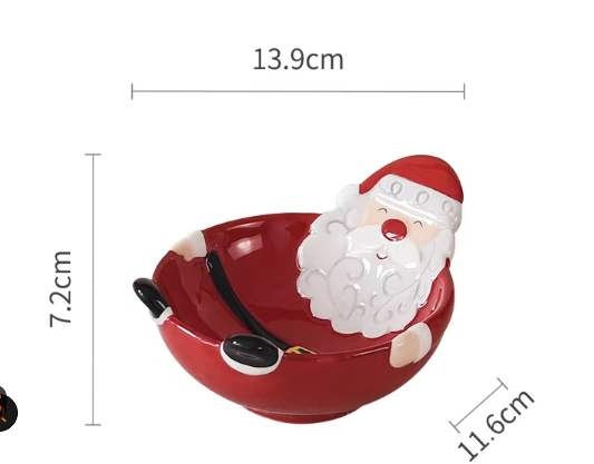 Tazón blanco de Papá Noel