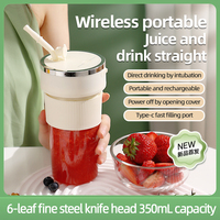 Draagbare USB-batterij 350ML Mini-sapblender Multifunctionele huishoudelijke sinaasappelpers Fruitmixer Menggereedschap
