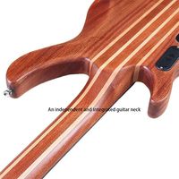 Guitare basse électrique active 4 cordes Sendi ST Professional 43 pouces, manche en érable, corps en Pterocarpus Indicus, finition mate