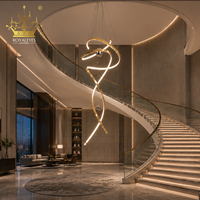 Villa Escalier Maison Salon Décoration Lustre Pendentif Plafonniers Salle À Manger Salle À Manger Éclairage Intérieur Luminaire Suspendu