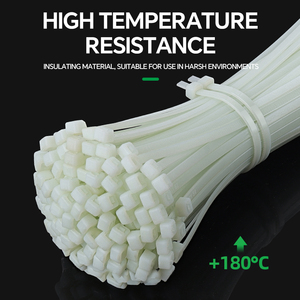 Bridas de nailon verde claro resistentes a altas/bajas temperaturas, autoblocantes, 2.5x100mm, 18LBS 8KGS, retardantes de llama (-30~+180°C) - Product Image 2