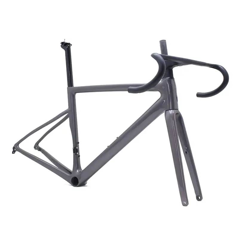 Nieuwe 700c Carbon Fiber Racefiets Frame Schijfrem Met Thru Axle 142x 12Mm Aero Bike Frame Carbon Road Voor Racen