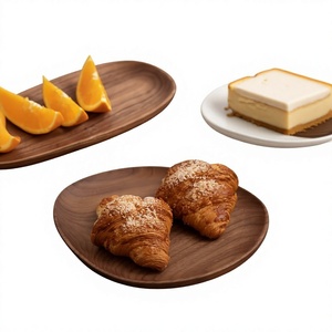 Assiette de service ronde en bois écologique, durable, lavable au lave-vaisselle, polie, design classique AZ ENTERPRISES AZE-486 - Product Image 6