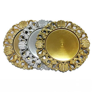 Plateau de service rond décoratif en céramique européenne de luxe rétro, creux, non toxique, pour fruits - Product Image 3