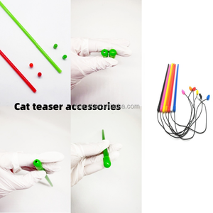 Pet Brinquedo gato Teaser Especial Tubo <span class=keywords><strong>Cap</strong></span> Fittings Plástico Duro Oco Tubo Tubos coloridos são equipados com Tampas coloridas - Product Image 3
