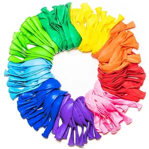 Globos de látex multicolor para niños, conjunto de globos de arcoíris de alta calidad, 12 pulgadas, decoración para fiesta de cumpleaños, paquete de 100