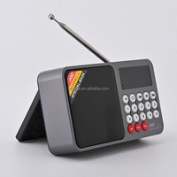 Radio numérique solaire portable ELETREE OEM avec lecteur de musique BT, écran LED, enregistreur USB/TF, recherche automatique FM et lampe torche