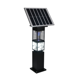 Lámpara Solar Antimosquitos Negra No Tóxica 200x200x1200mm LED para Exteriores, Impermeable, Luz Insecticida Ultravioleta, 6-8 Horas - Product Image 4