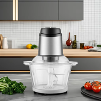 Hachoir Électrique Automatique en Acier Inoxydable de 2 L pour Viande, Légumes et Aliments, Idéal pour la Maison, Prix Usine