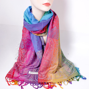 2026 Fashionable Luxurious Double Layered Jacquard Big <strong>Paisley</strong> <strong>Pashmina</strong> Multifunction Shawl Wrap <strong>Scarf</strong> for Lady - Product Image 5
