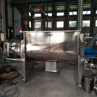 Mélangeur horizontal de chauffage de poudre sèche chimique de nourriture de matériel granulaire d'acier inoxydable de la CE